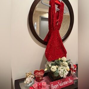 Valentine’s Day is around the corner. Elegant Sequined mini dress.